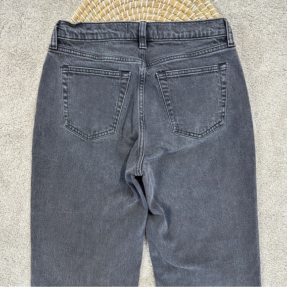 Abercrombie & Fitch Women’s The Baggy Low Rise Jeans Raw Hem in Black 25/0R - Picture 7 of 16